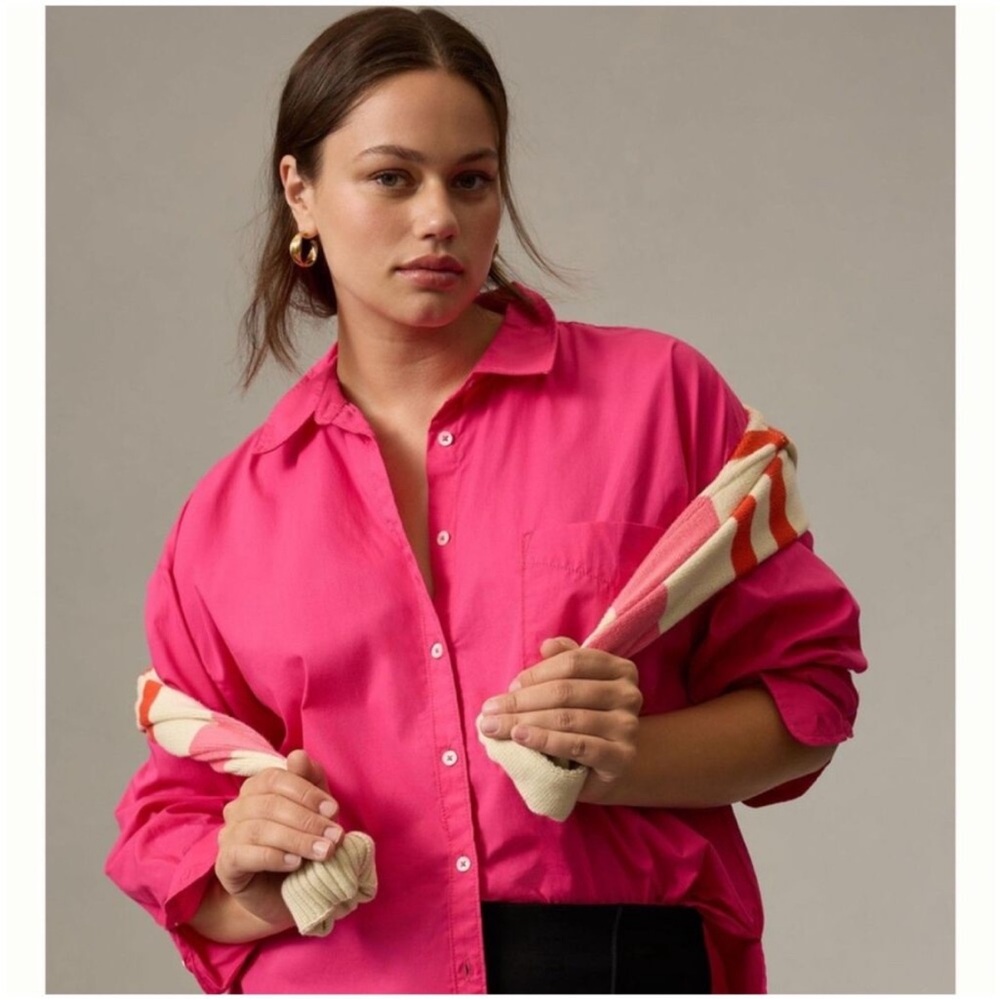 Anthropologie Bennet Button-Up Shirt - Pink